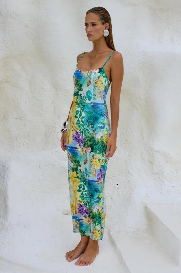 Women Midi Dresses Runaway The Label DEIA MIDI DRESS Esme Print