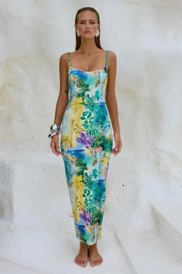 Women Midi Dresses Runaway The Label DEIA MIDI DRESS Esme Print
