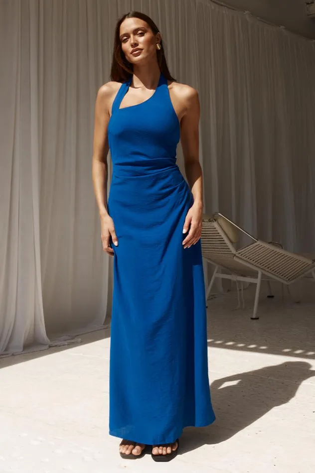 Women Midi Dresses Runaway The Label ELERA MIDI DRESS Cobalt
