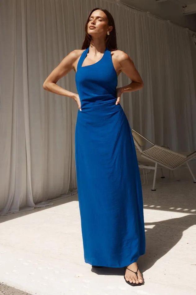 Women Midi Dresses Runaway The Label ELERA MIDI DRESS Cobalt