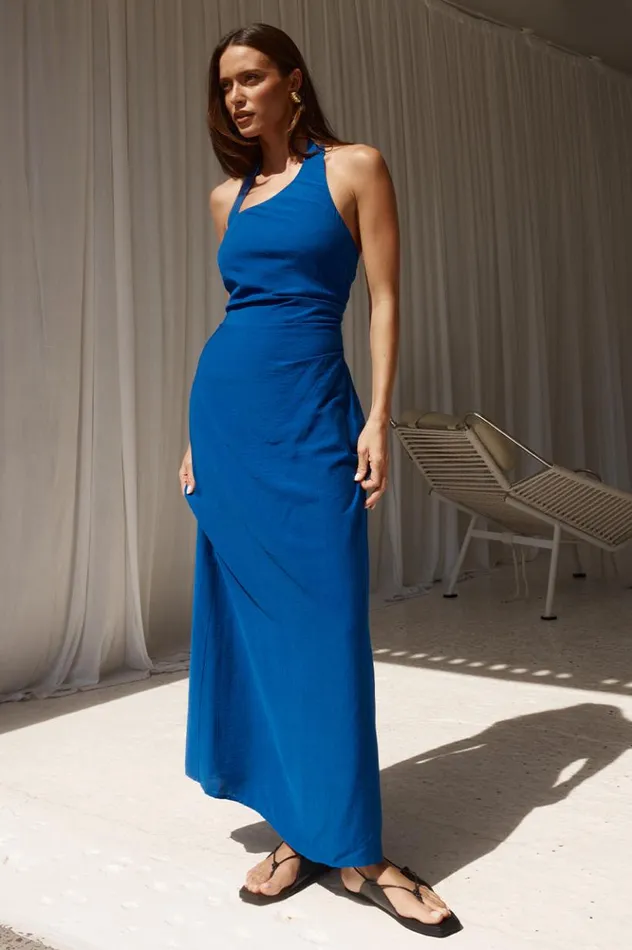 Women Midi Dresses Runaway The Label ELERA MIDI DRESS Cobalt