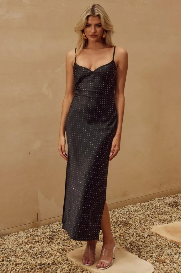 Women Midi Dresses Runaway The Label KALINA MIDI DRESS Black