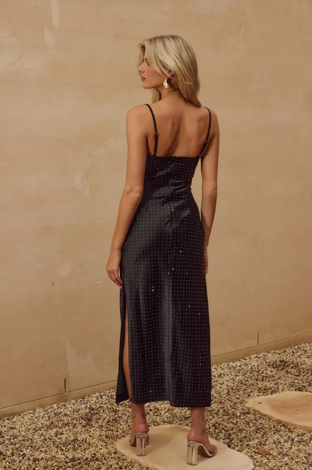 Women Midi Dresses Runaway The Label KALINA MIDI DRESS Black