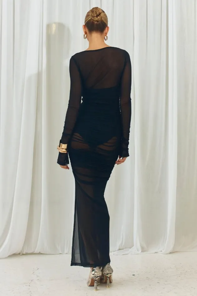 Women Midi Dresses Runaway The Label KARDI MIDI DRESS Black Women Midi Dresses Runaway The Label KARDI MIDI DRESS Black