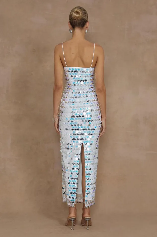 Women Midi Dresses Runaway The Label LACANZA MIDI DRESS White