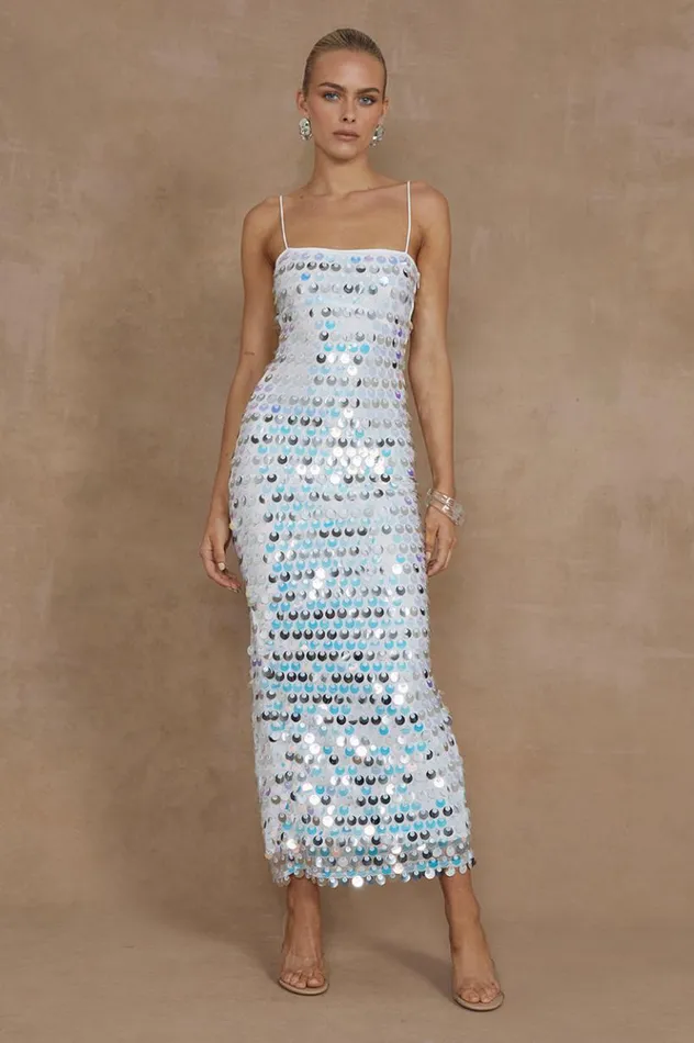 Women Midi Dresses Runaway The Label LACANZA MIDI DRESS White