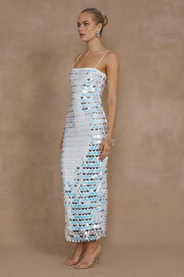 Women Midi Dresses Runaway The Label LACANZA MIDI DRESS White