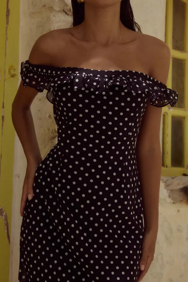 Women Midi Dresses Runaway The Label LAYANA MIDI DRESS Blackwhite
