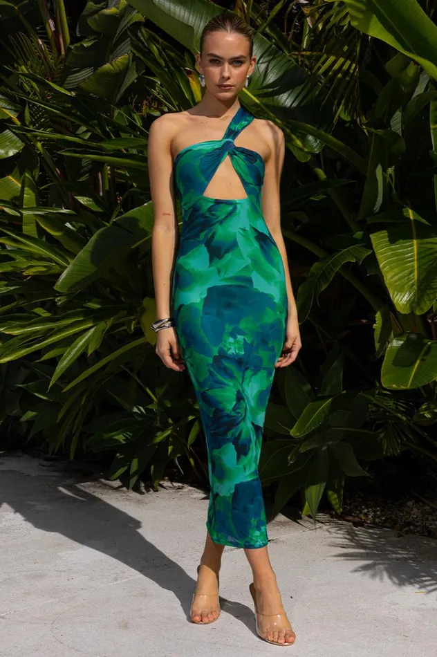 Women Midi Dresses Runaway The Label LITSA MIDI DRESS Calista Green