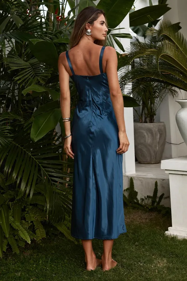 Women Midi Dresses Runaway The Label LOXANA MIDI DRESS Midnight