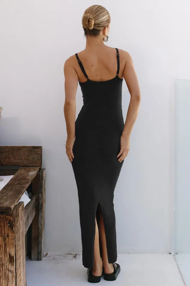 Women Midi Dresses Runaway The Label NORMANI MIDI DRESS Black