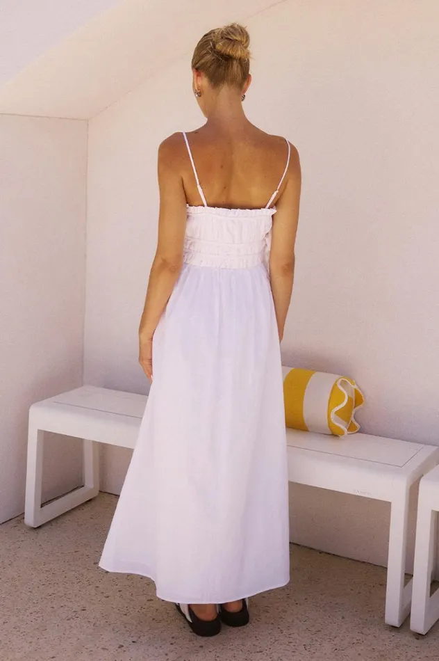 Women Midi Dresses Runaway The Label RAFINA MIDI DRESS White