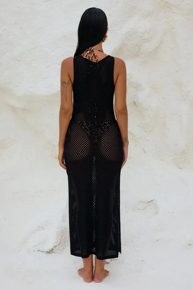 Women Midi Dresses Runaway The Label SHAMINE MIDI DRESS Black