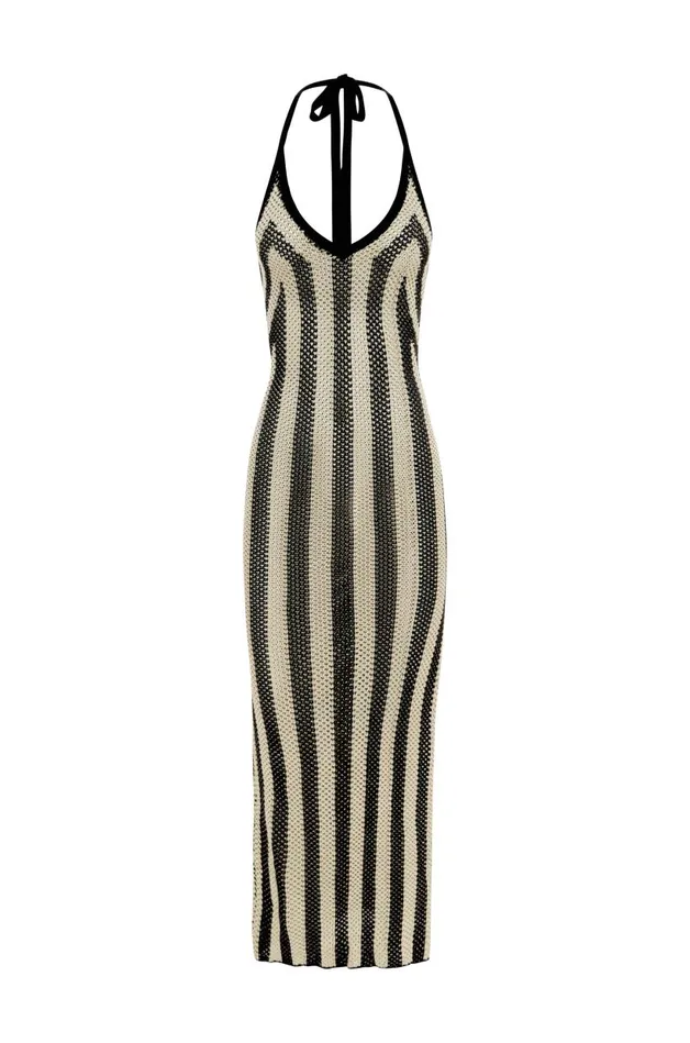 Women Midi Dresses Runaway The Label ZIGGY MIDI DRESS Blacksand