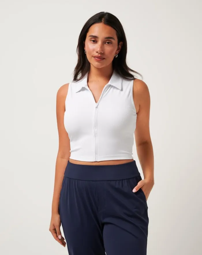 Women MIDLINE MOVEKNIT POLO White TravisMathew Polos