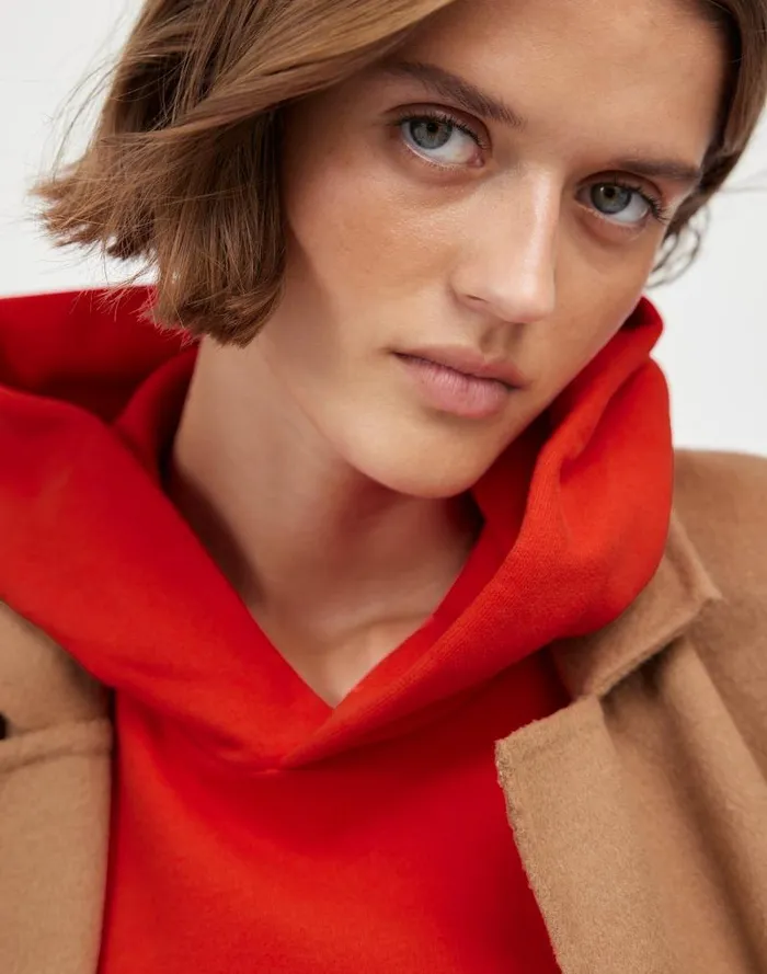 Women Midweight Hoodie Sweatshirt Bright Cherry Madewell Loungewear