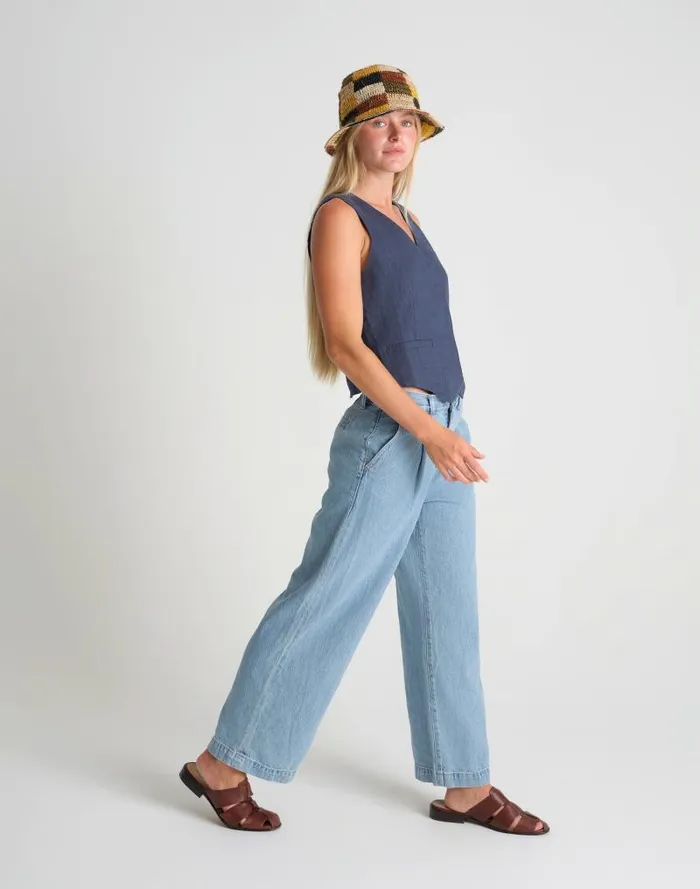Women MINGA Crocheted Checkered Bucket Hat Multicolor Madewell Hats