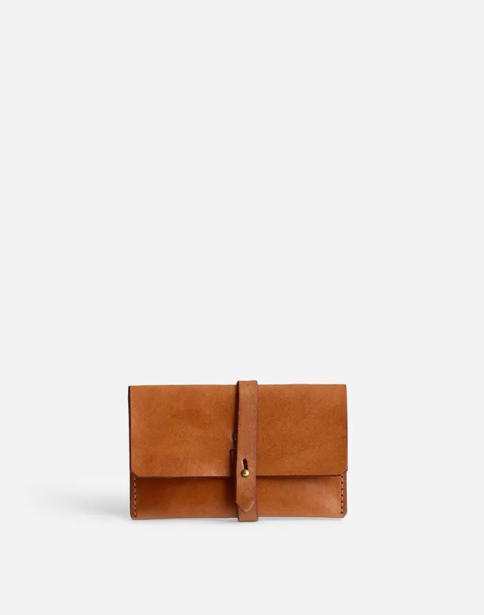 Women MINGA Leather Wrap Wallet Honey Madewell Pouches and Wallets