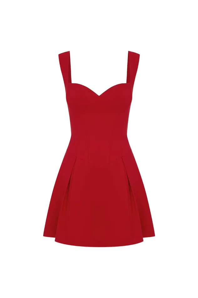 Women Mini Dresses Runaway The Label BETHANI MINI DRESS Cherry