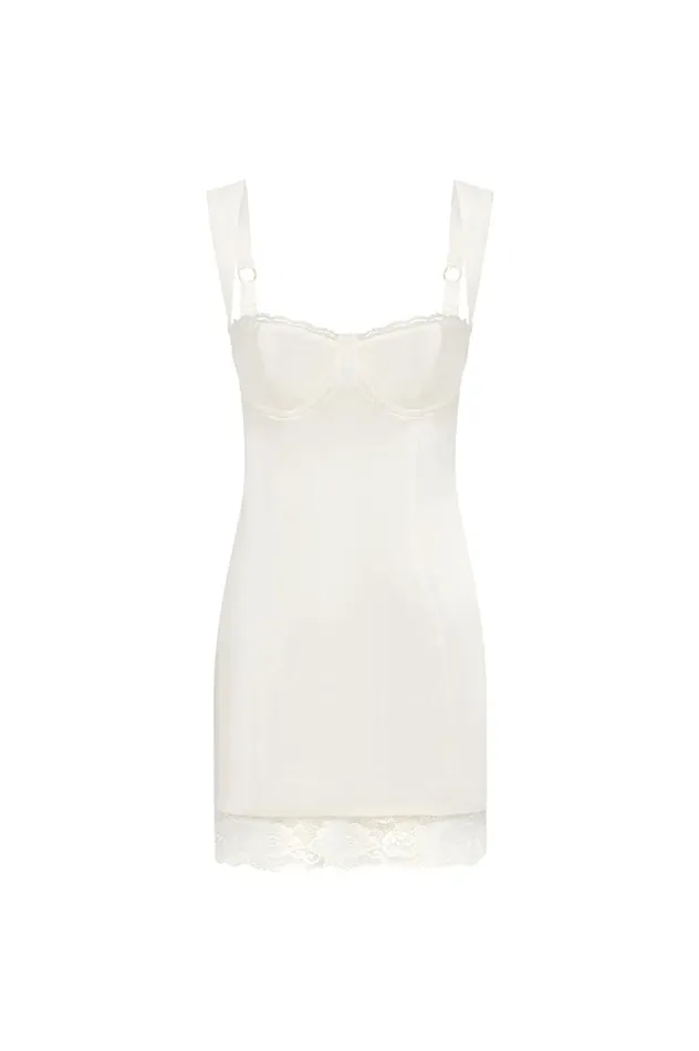 Women Mini Dresses Runaway The Label CLAUDELLE MINI DRESS Ivory