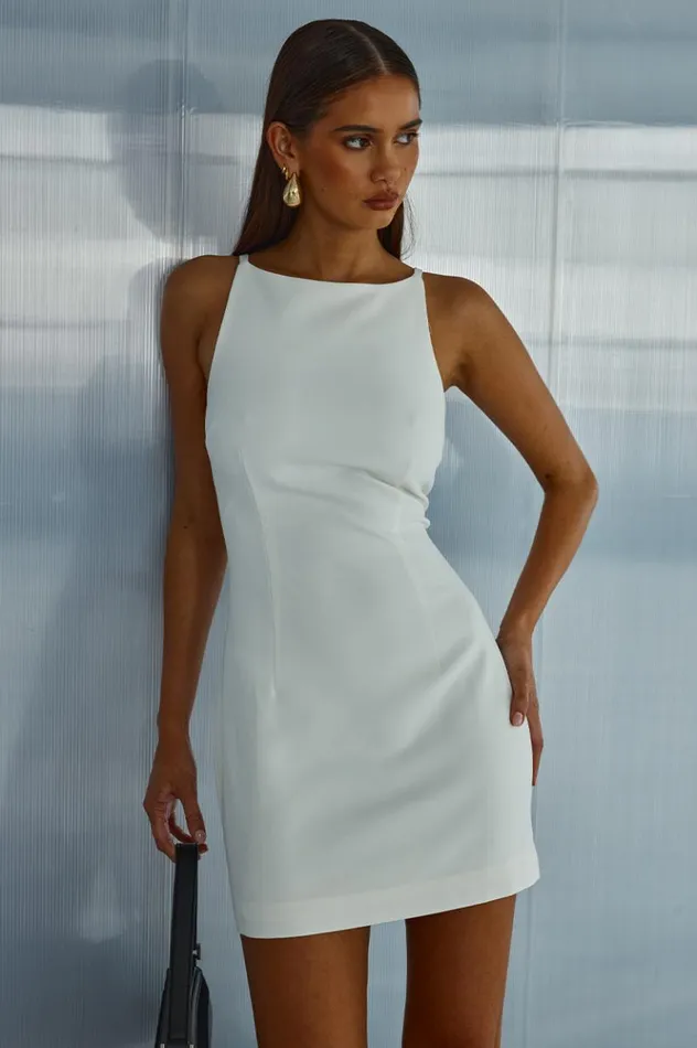 Women Mini Dresses Runaway The Label DYLAN MINI DRESS White