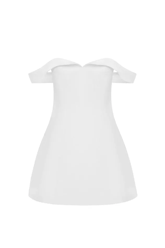 Women Mini Dresses Runaway The Label EBONY MINI DRESS White