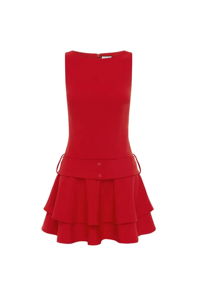 Women Mini Dresses Runaway The Label FAWN MINI DRESS Cherry