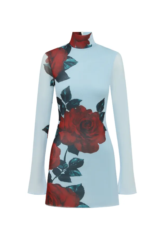 Women Mini Dresses Runaway The Label JORDI MINI DRESS Red Rose