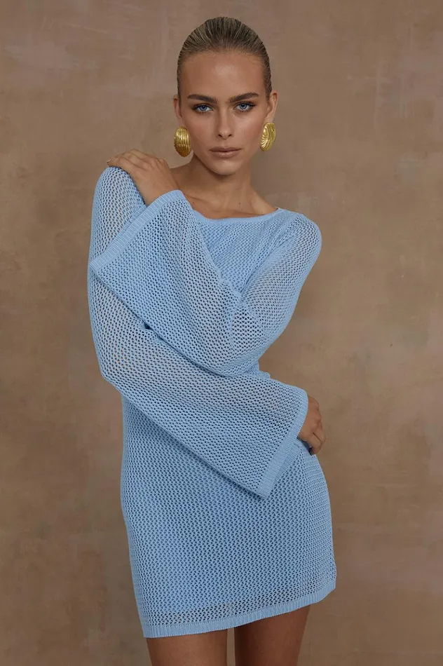 Women Mini Dresses Runaway The Label MARIS MINI DRESS Ice Blue