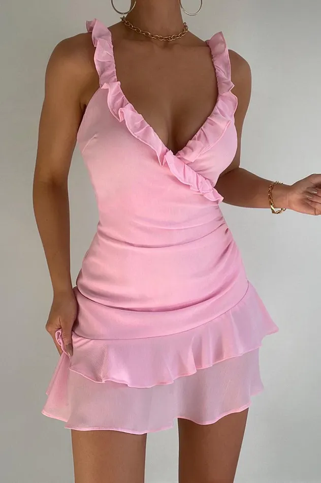 Women Mini Dresses Runaway The Label MINCIA MINI DRESS Musk