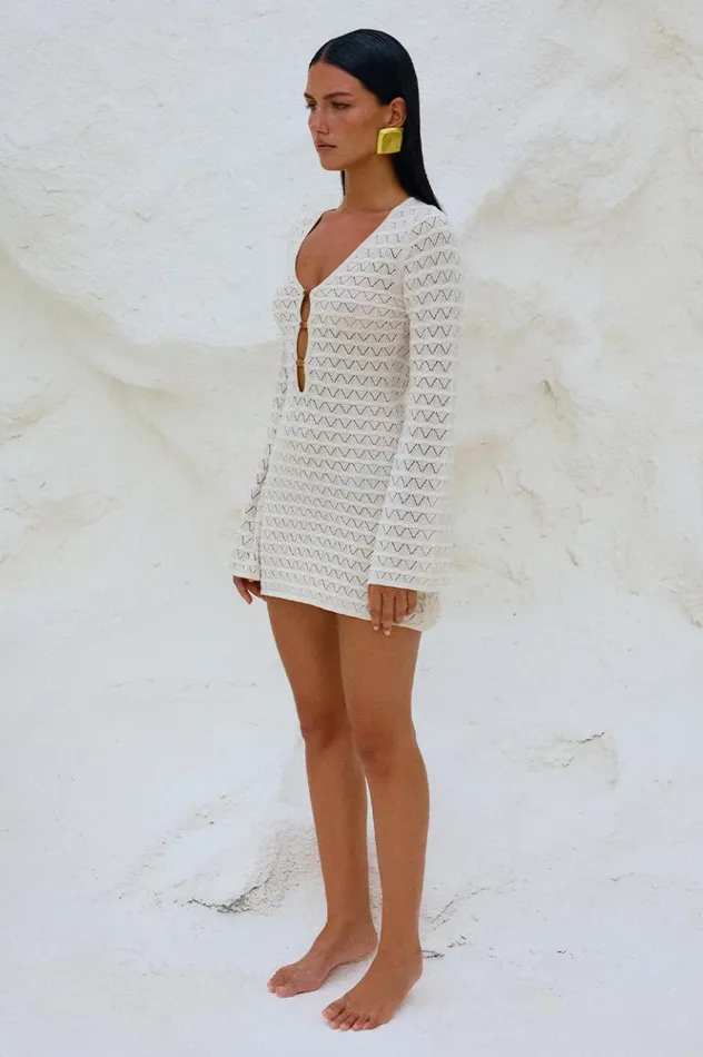 Women Mini Dresses Runaway The Label NYA MINI DRESS Ivory