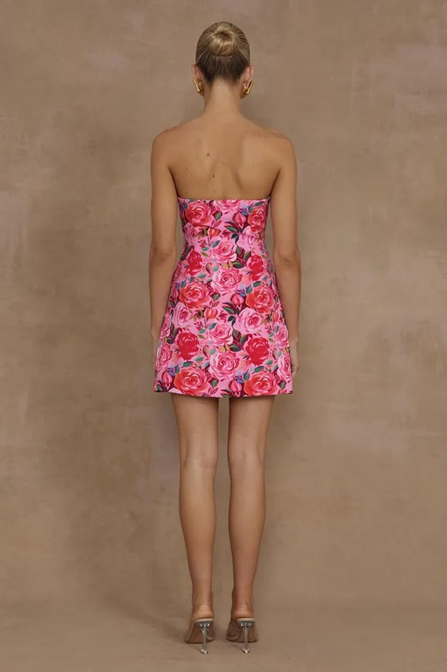 Women Mini Dresses Runaway The Label PRIMROSE MINI DRESS Begonia Print