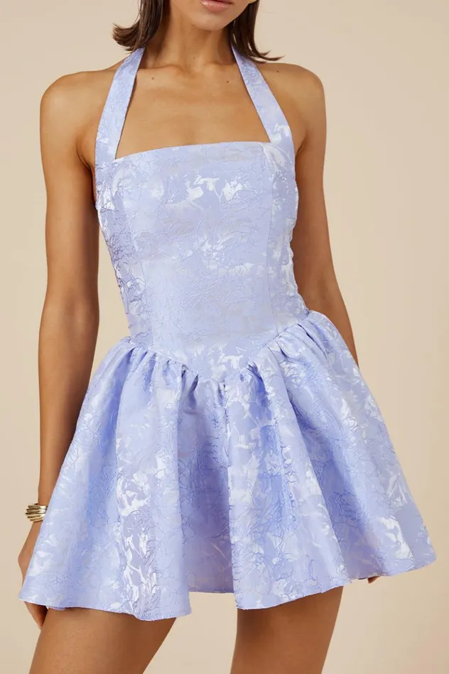 Women Mini Dresses Runaway The Label SABINE MINI DRESS Periwinkle