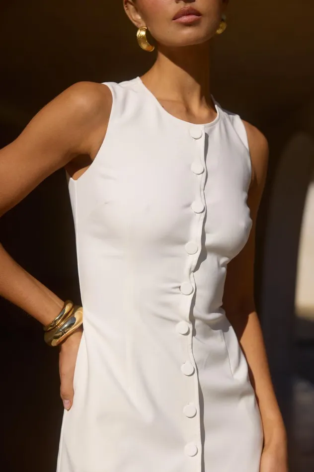 Women Mini Dresses Runaway The Label TYLA MINI DRESS White