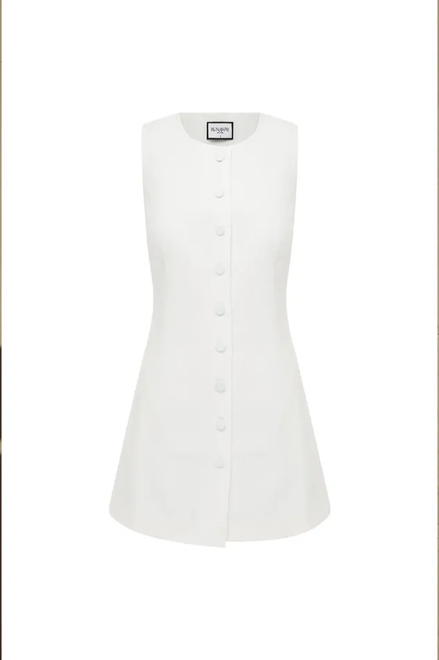 Women Mini Dresses Runaway The Label TYLA MINI DRESS White