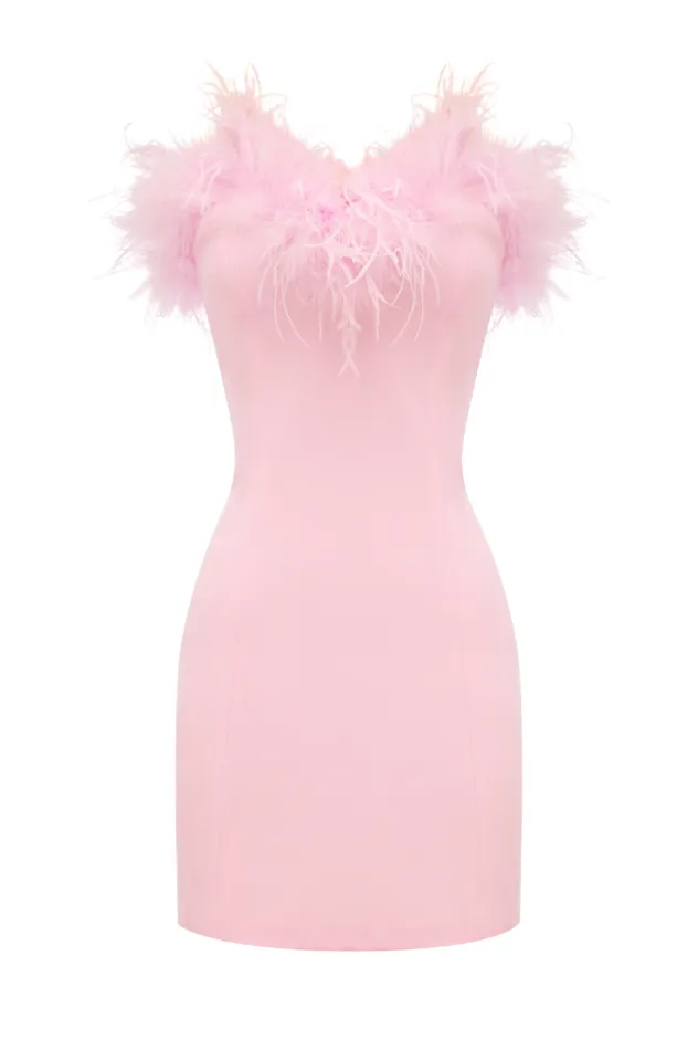 Women Mini Dresses Runaway The Label VALENTINA MINI DRESS Musk