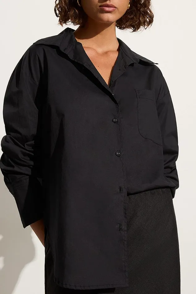 Women Mirabella Shirt Black 8211 Final Sale Faithfull The Brand Tops Women Mirabella Shirt Black 8211 Final Sale Faithfull The Brand Tops