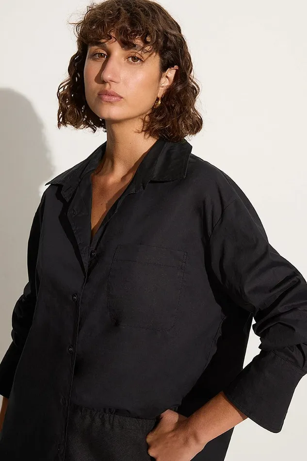 Women Mirabella Shirt Black 8211 Final Sale Faithfull The Brand Tops Women Mirabella Shirt Black 8211 Final Sale Faithfull The Brand Tops