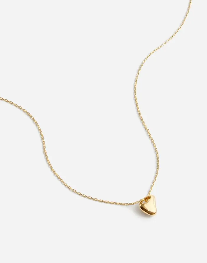 Women Molten Pendant Necklace Pale Gold Madewell Jewelry