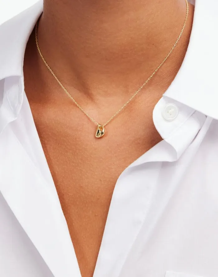 Women Molten Pendant Necklace Pale Gold Madewell Jewelry