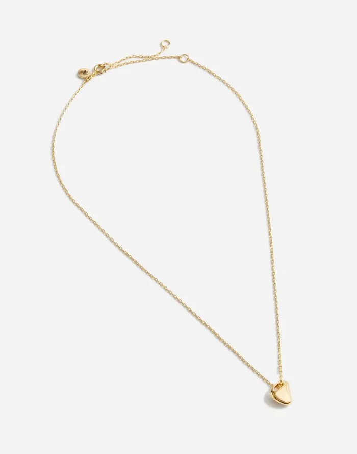 Women Molten Pendant Necklace Pale Gold Madewell Jewelry