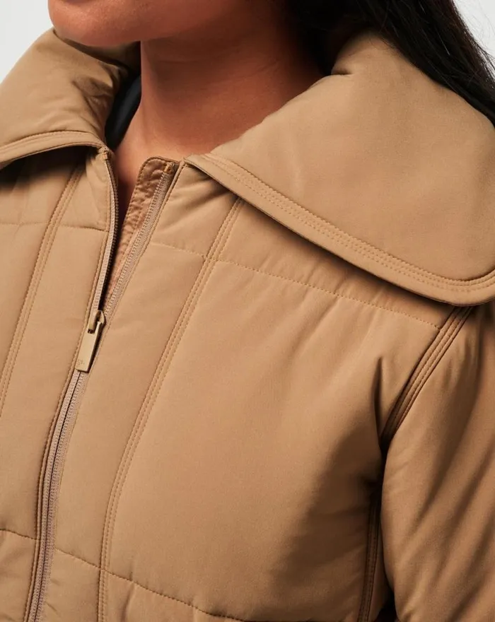 Women MONT BLANC LONG PUFFER Tigers Eye TravisMathew Jackets