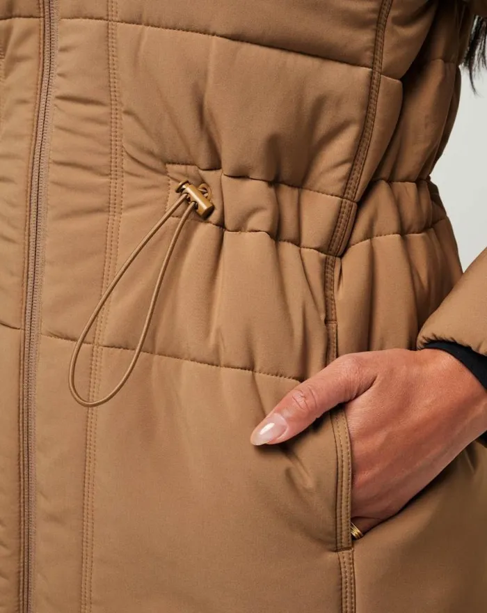 Women MONT BLANC LONG PUFFER Tigers Eye TravisMathew Jackets