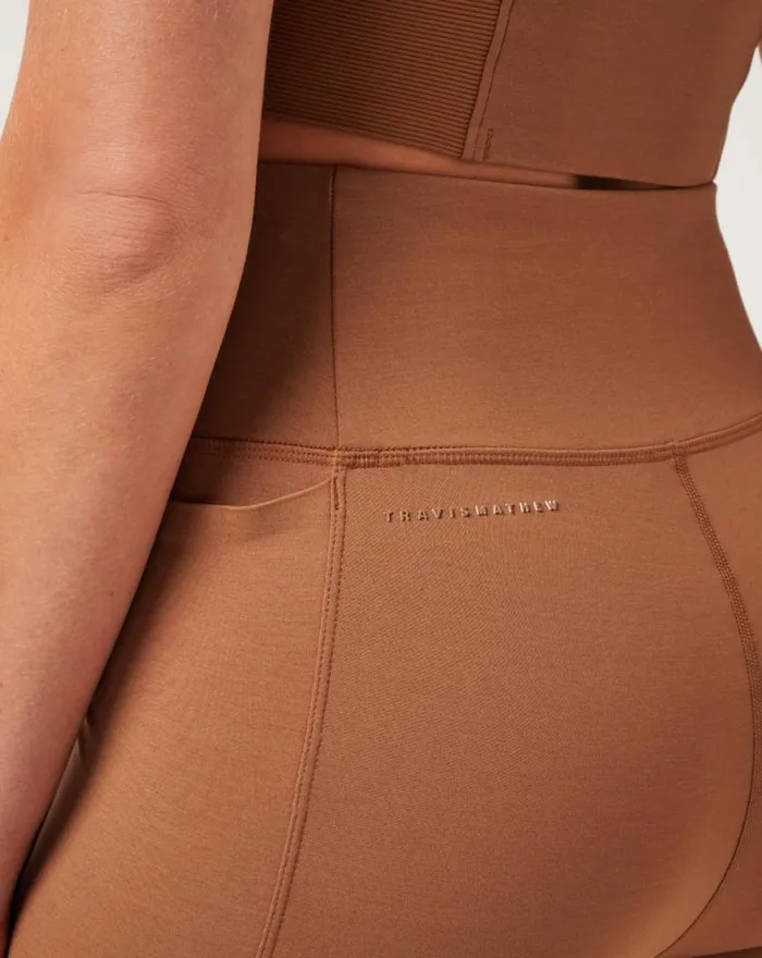 Women MOVEKNIT BONDED LEGGING Heather Chestnut TravisMathew Pants