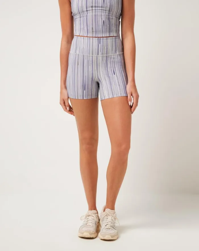 Women MOVEKNIT BONDED SHORT Indigo Multi TravisMathew Shorts