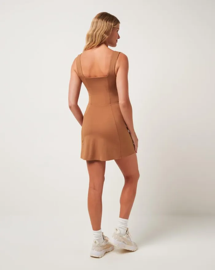 Women MOVEKNIT SLEEVELESS DRESS Heather Chestnut TravisMathew Dresses