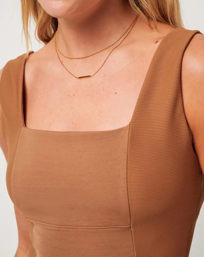Women MOVEKNIT SPORT TOP Heather Chestnut TravisMathew Active Tops