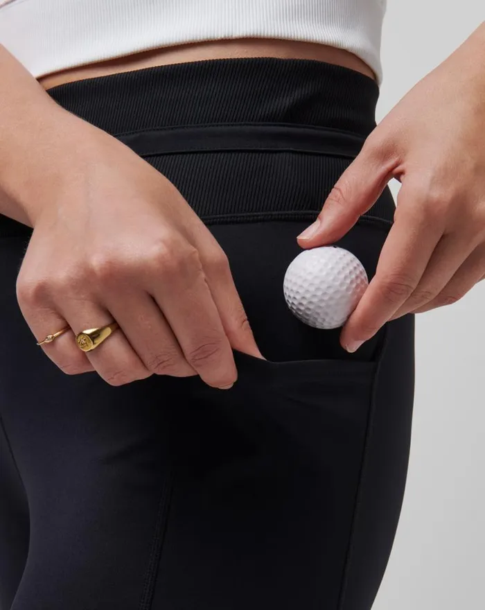 Women MOVEKNIT TIE LEGGING Black TravisMathew Leggings