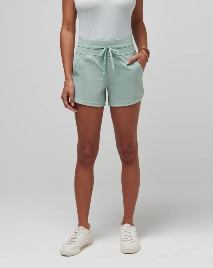 Women MOVEKNIT TIE SHORT Jade TravisMathew Shorts