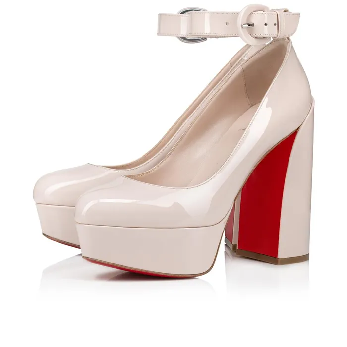 Women Movidastrap 130 Mm Pumps 8211 Patent Calf Leather 8211 Leche Beige Christian Louboutin Pumps Women Movidastrap 130 Mm Pumps 8211 Patent Calf Leather 8211 Leche Beige Christian Louboutin Pumps